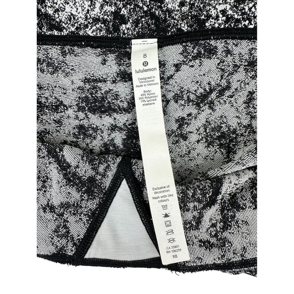 Lululemon Wunder Under High-Rise Misted Jacquard Black White Women Size 8 - Picture 3 of 4